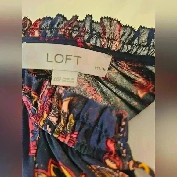 LOFT Paisley Long Sleeve Blouse - XXSP floral with Floral Print - Picture 3 of 3